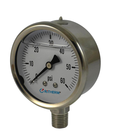 1301 All stainless steel  hydraulic pressure gauge